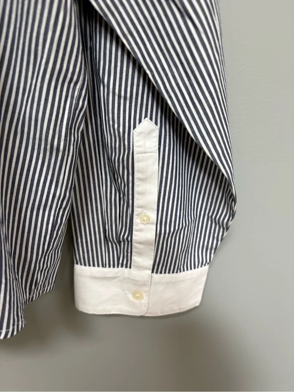 J. Crew NEW Women's Navy Pinstripe Button Shirt White Contrast Collar & Cuffs 3X